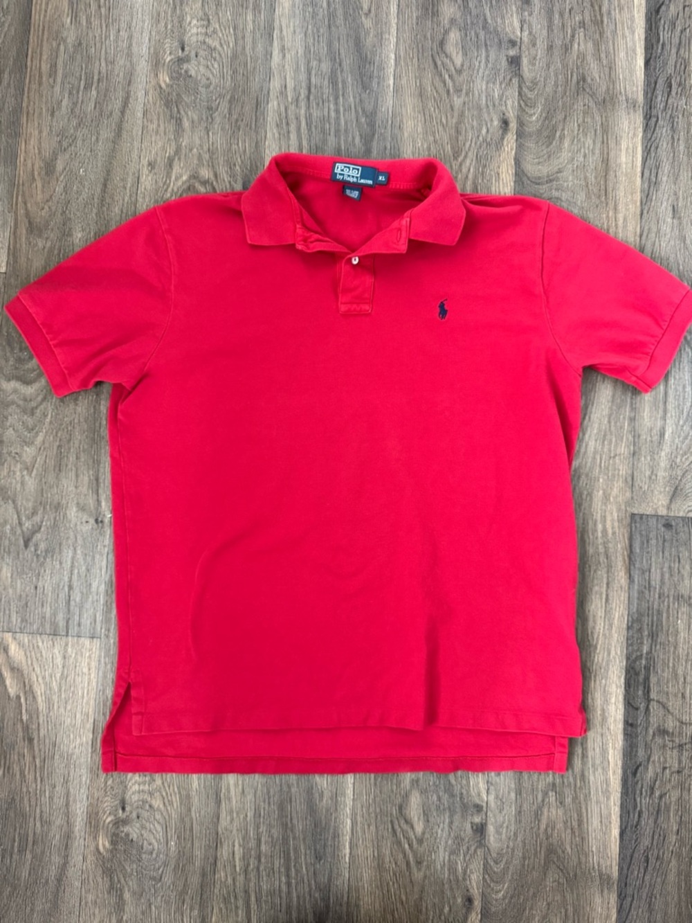 Polo Ralph Lauren Bright Red Polo with Navy Pony 100% Cotton